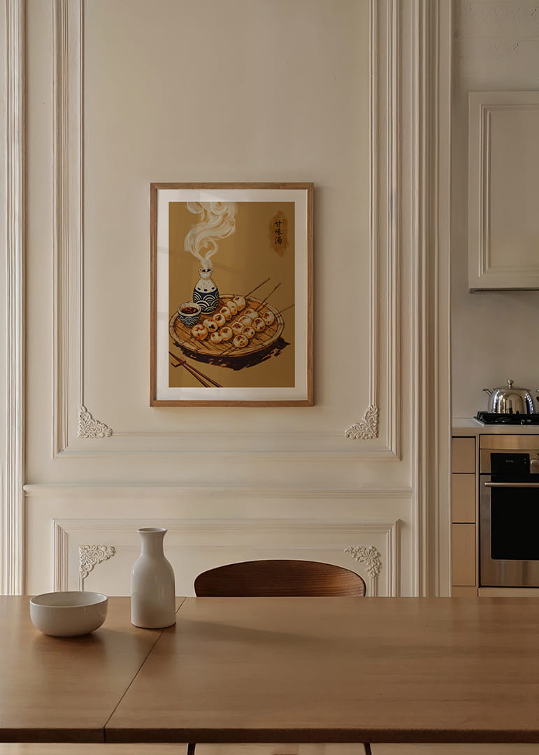 Delícias fumegantes e o aconchego tradicional unem-se neste poster harmonioso.-12