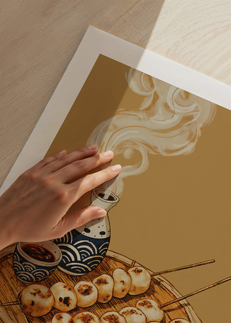 Delícias fumegantes e o aconchego tradicional unem-se neste poster harmonioso.-12