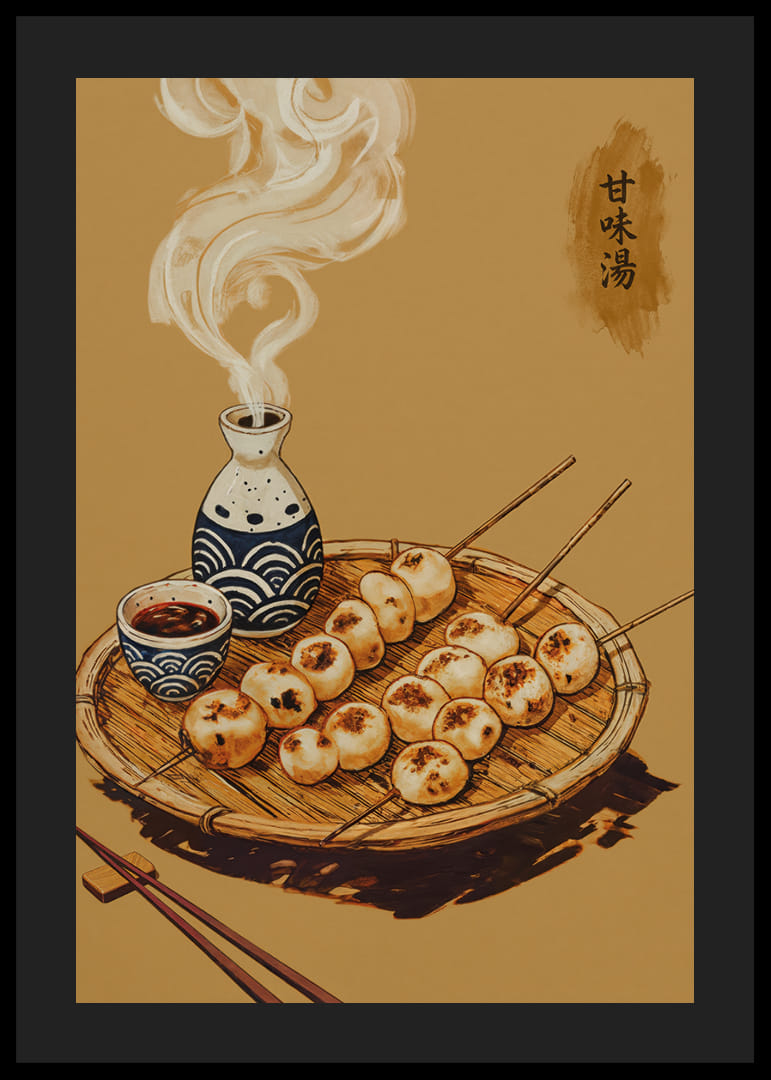 Ångande delikatesser och traditionell värme förenas på denna harmoniska affisch.-12