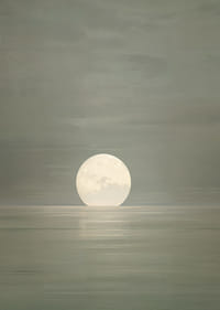 Kuu vaikne valgus peegeldub rahulikus vees.-3