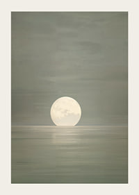 The moon's still light is reflected in the calm water.-3