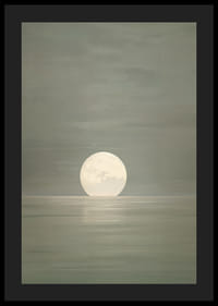 The moon's still light is reflected in the calm water.-4