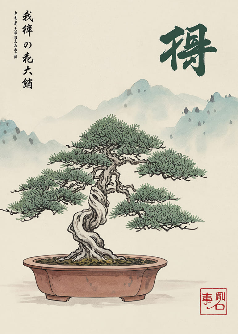 An elegant bonsai in harmony with the calm beauty of nature.-12
