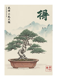 An elegant bonsai in harmony with the calm beauty of nature.-1