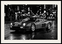 Ferrari Testarossa parked in the city nightlife.-2