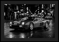 Ferrari Testarossa parked in the city nightlife.-4