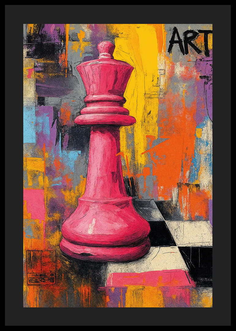 A majestic chess piece shines in colorful elegance.-12