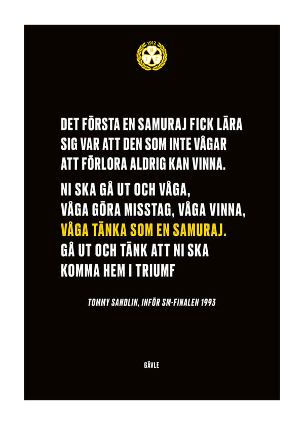 Poster Våga Tänka Som En Samuraj Brynäs
