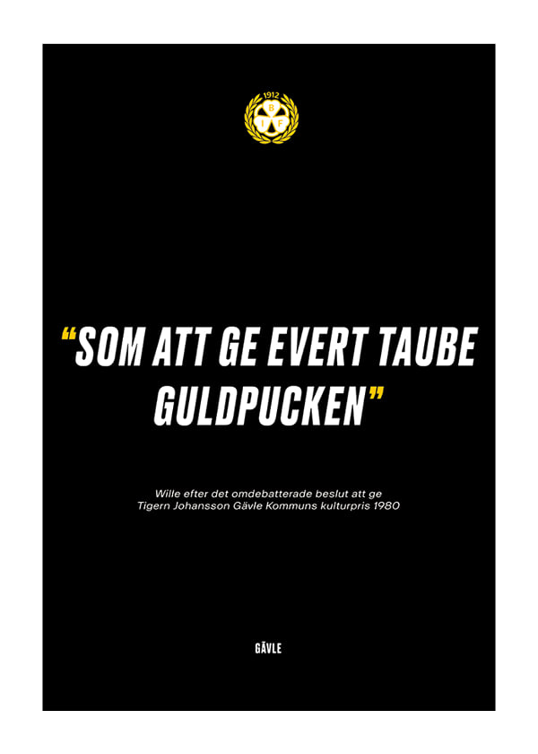Poster Evert Taube Brynäs