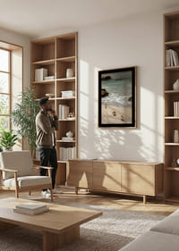 Des pingouins se promènent tranquillement le long d'une plage ensoleillée.-4