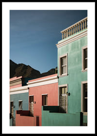 Colorful houses in sharp contrast to the silhouette of the mountains.-2