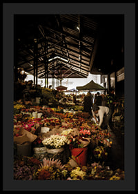 Flourishing market covered in shadows and a glow of color.-0