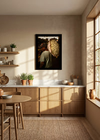 Cozy café with vintage lighting and wooden interior.-8