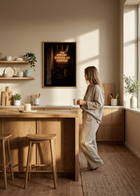 Neon signs in the dark add mystery and coffee culture.-8