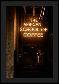 Neon signs in the dark add mystery and coffee culture.-0