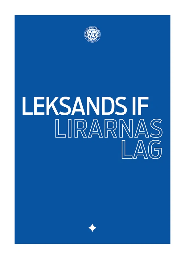 Poster Leksands IF Lirarnas Lag Blå