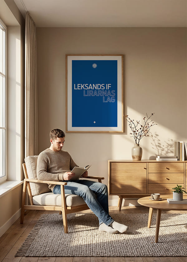 Poster Leksands IF Lirarnas Lag Blå crossfade