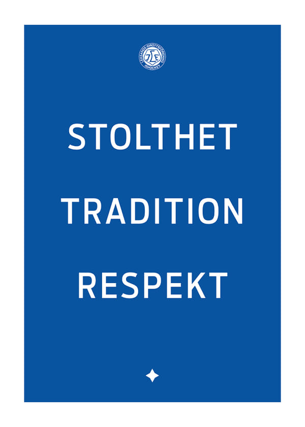 Poster Stolthet, Tradition, Respekt Lekands IF Blå