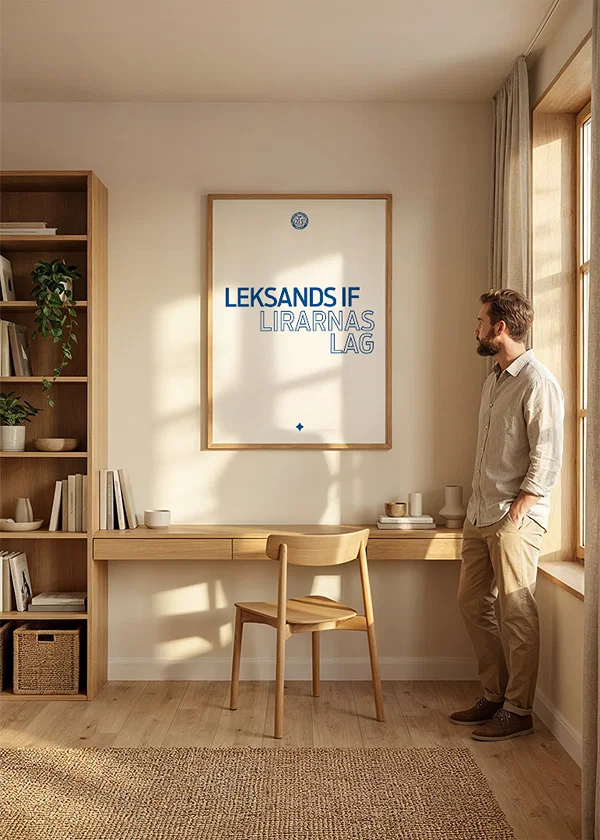 Poster Leksands IF Lirarnas Lag Vit crossfade