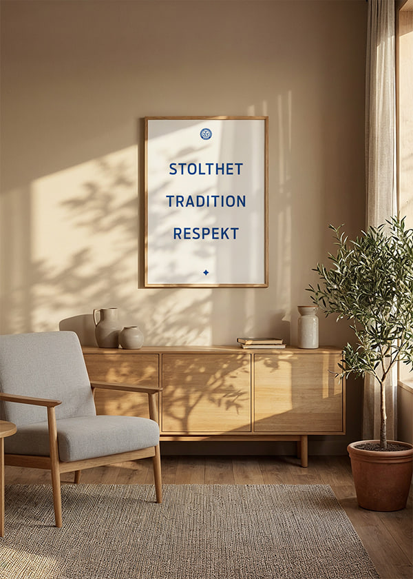 Poster Stolthet, Tradition, Respekt Lekands IF Vit crossfade