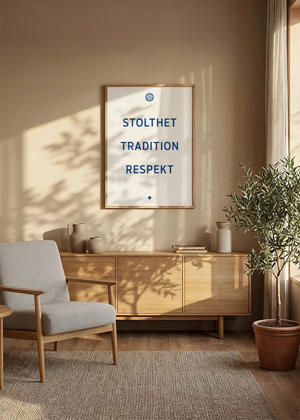 Poster Stolthet, Tradition, Respekt Lekands IF Vit crossfade