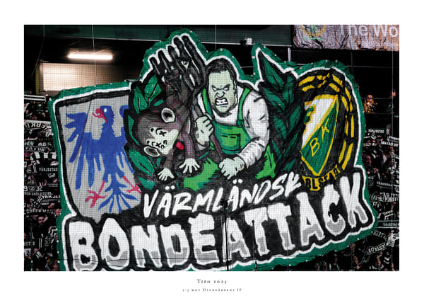 Poster Värmländsk Bondeattack Tifo Färjestad BK 2025