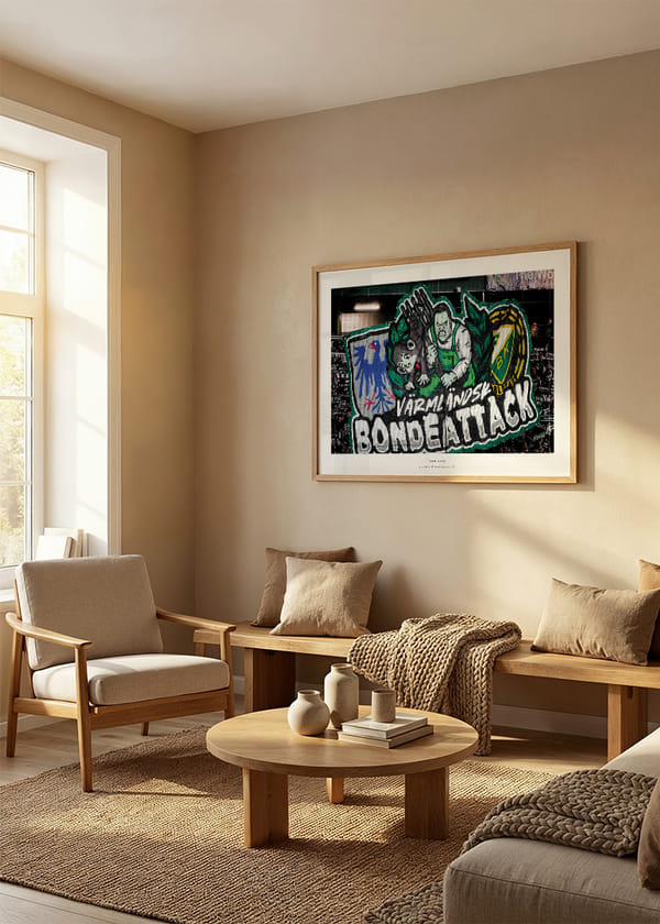 Poster Värmländsk Bondeattack Tifo Färjestad BK 2025 crossfade