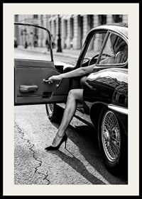 A glamorous scene captured in black and white elegance.-2