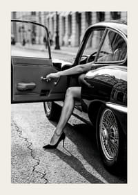 En glamorös scen fångad i svartvit elegans.-3