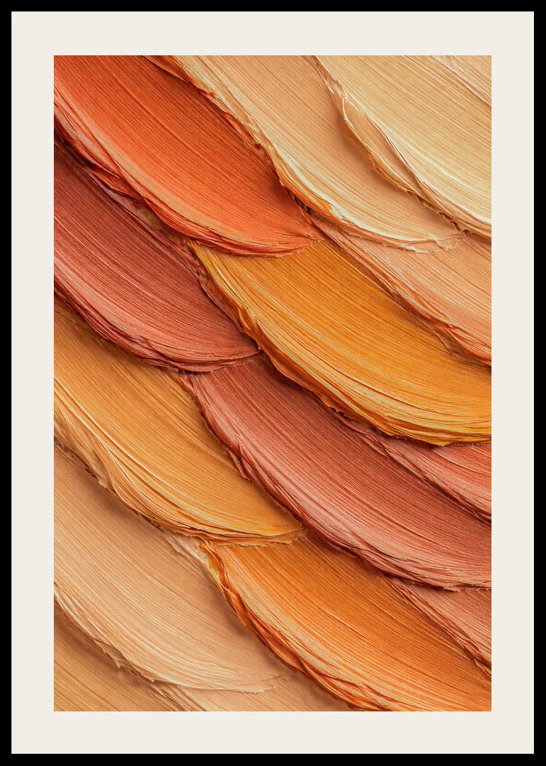 Mjuk akrylvåg i jordnära toner som skapar harmoni.-12