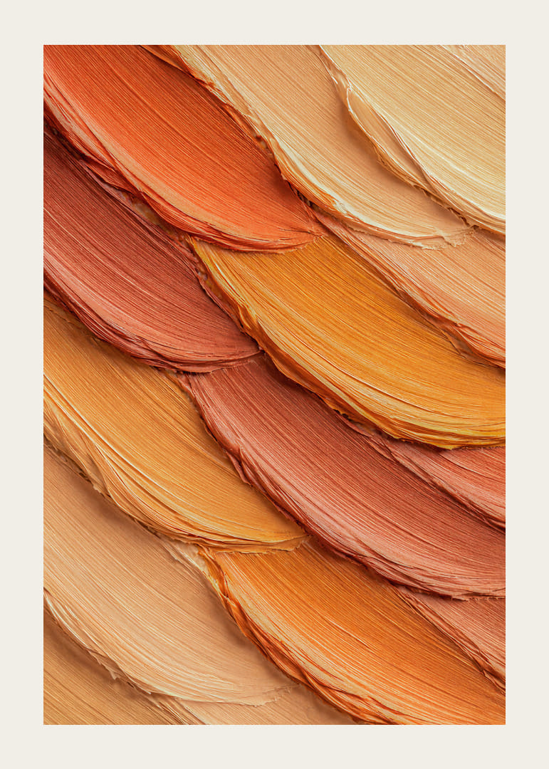 Mjuk akrylvåg i jordnära toner som skapar harmoni.-12