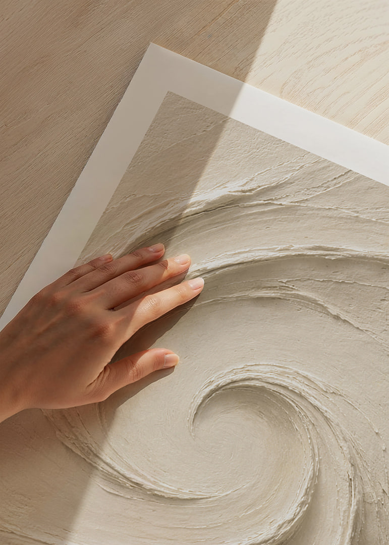 Elegante vortice di texture naturale in tonalità tenui.-12