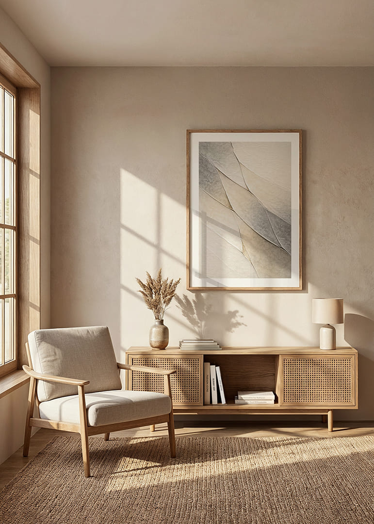 Känsla av lugn med mjuka jordtoner i unika mönster.-12