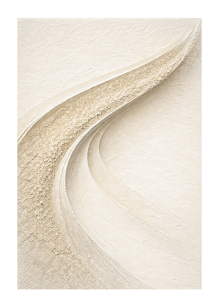 Soft undulating lines in a harmonious sand-toned composition.-12