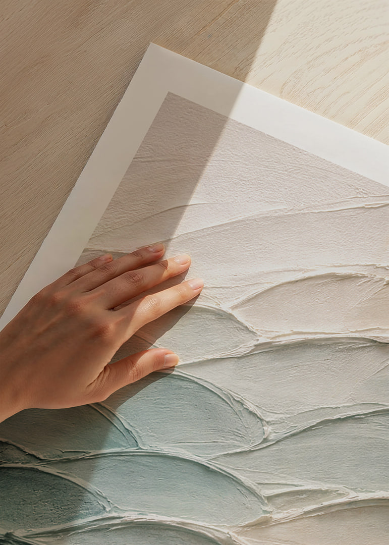 Bløde blå og beige toner skaber en beroligende effekt.-12