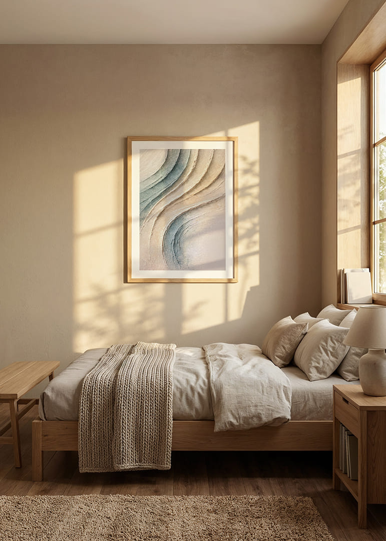 Mjuka vågor av pastellfärger skapar en drömlik atmosfär.-12