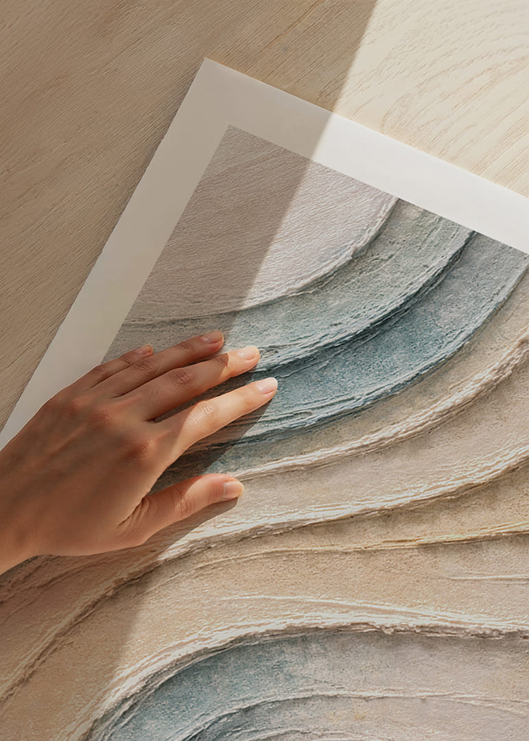 Mjuka vågor av pastellfärger skapar en drömlik atmosfär.-12