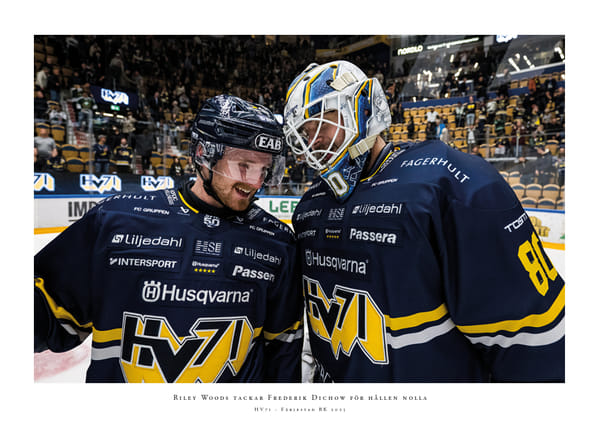 Poster Riley Woods och Frederik Dichow HV71 2025