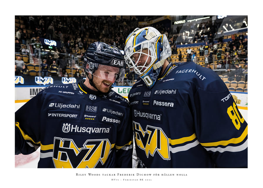 Riley Woods och Frederik Dichow HV71 2025-12