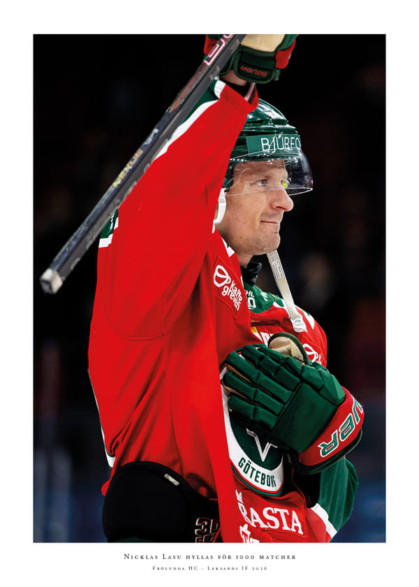 Poster Nicklas Lasu 1000 Matcher Frölunda HC 2026