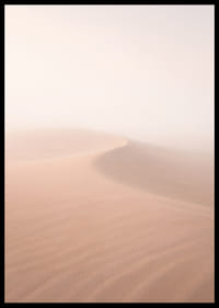 Soft pink sand dunes in a dreamlike desert horizon.-6