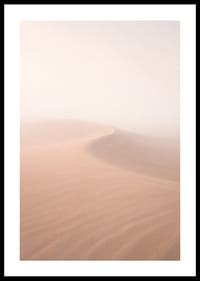 Soft pink sand dunes in a dreamlike desert horizon.-0