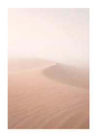 Soft pink sand dunes in a dreamlike desert horizon.-1