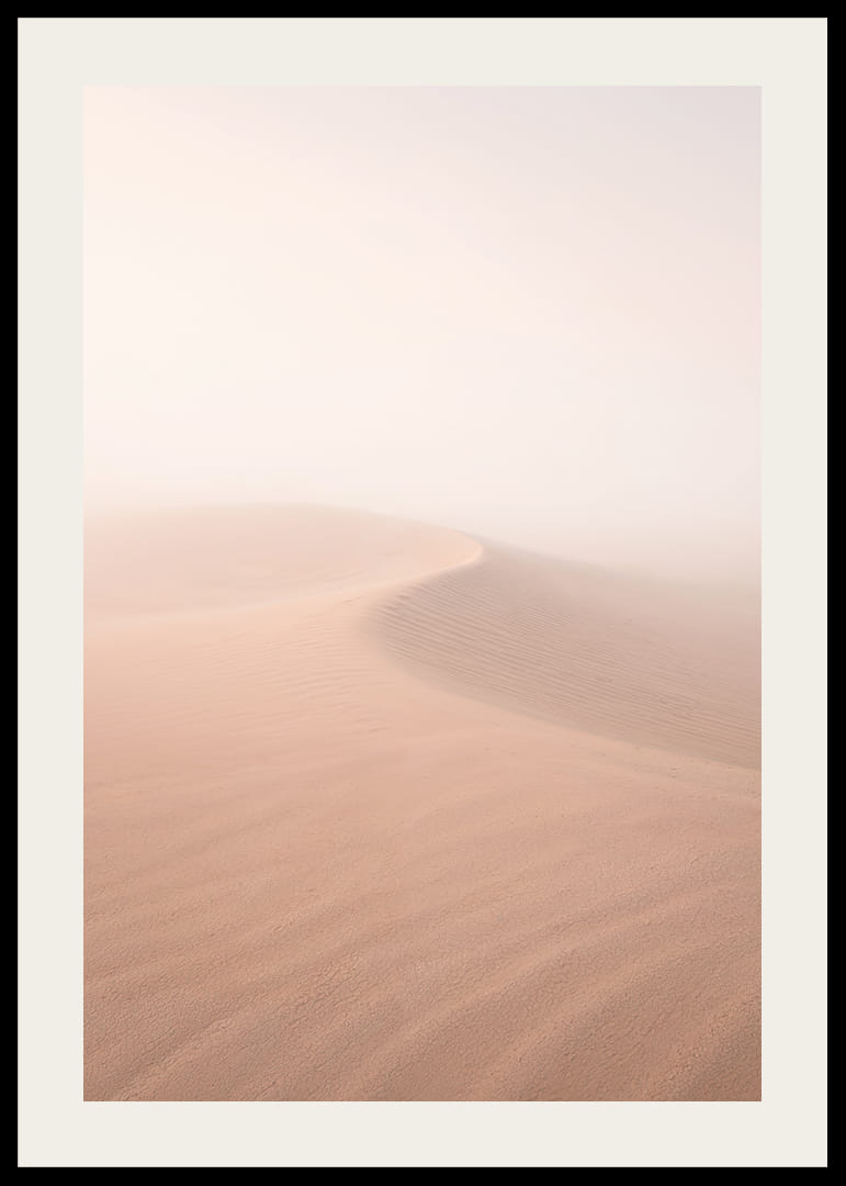 Soft pink sand dunes in a dreamlike desert horizon.-12