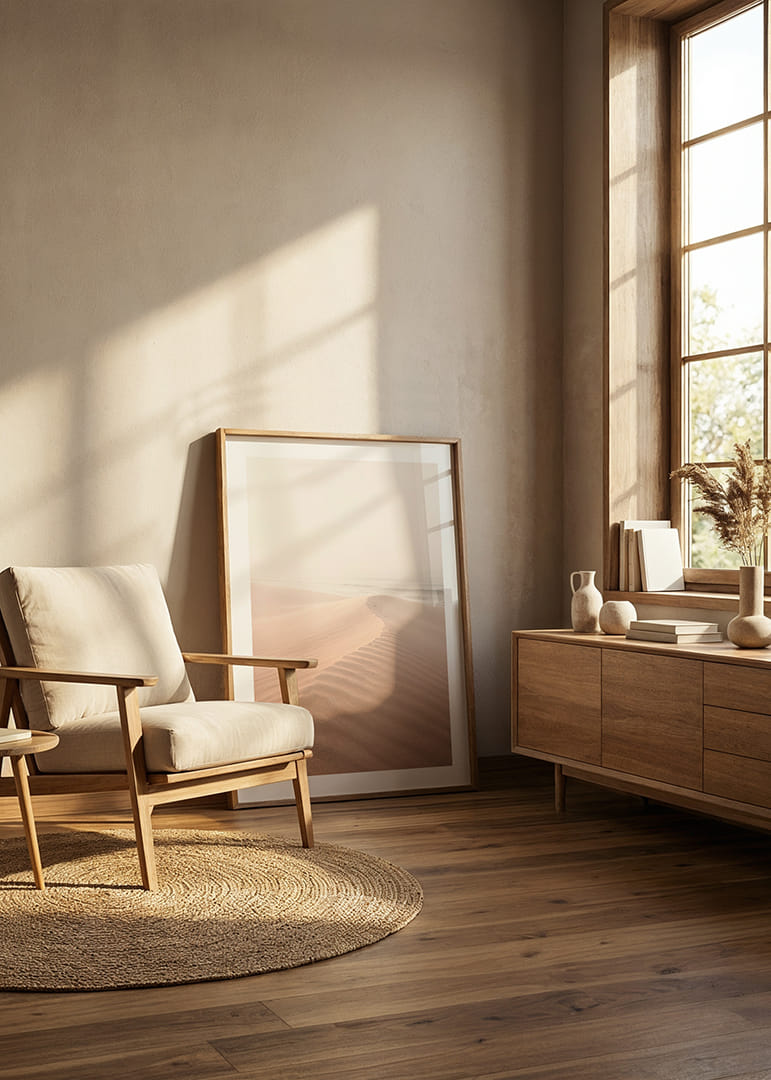 Soft pastel tones with calm sand dunes create tranquility.-12