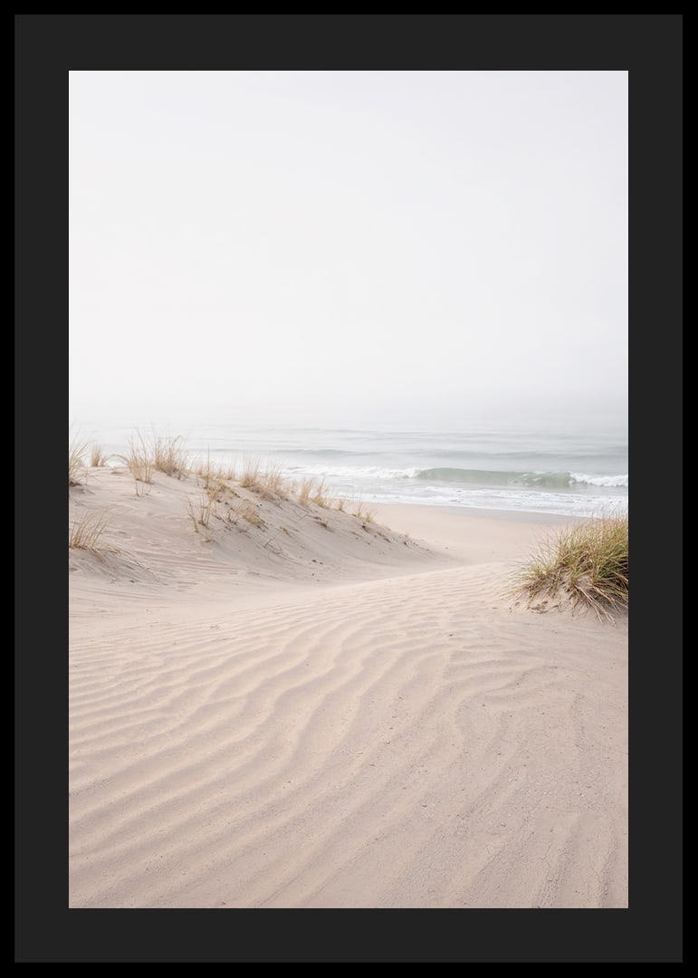 Soft sand dunes on a quiet beach create peace and harmony.-12