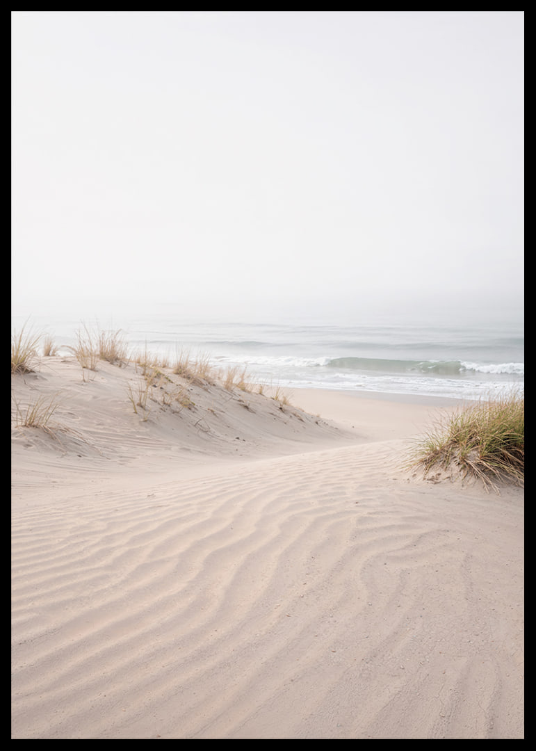 Soft sand dunes on a quiet beach create peace and harmony.-12
