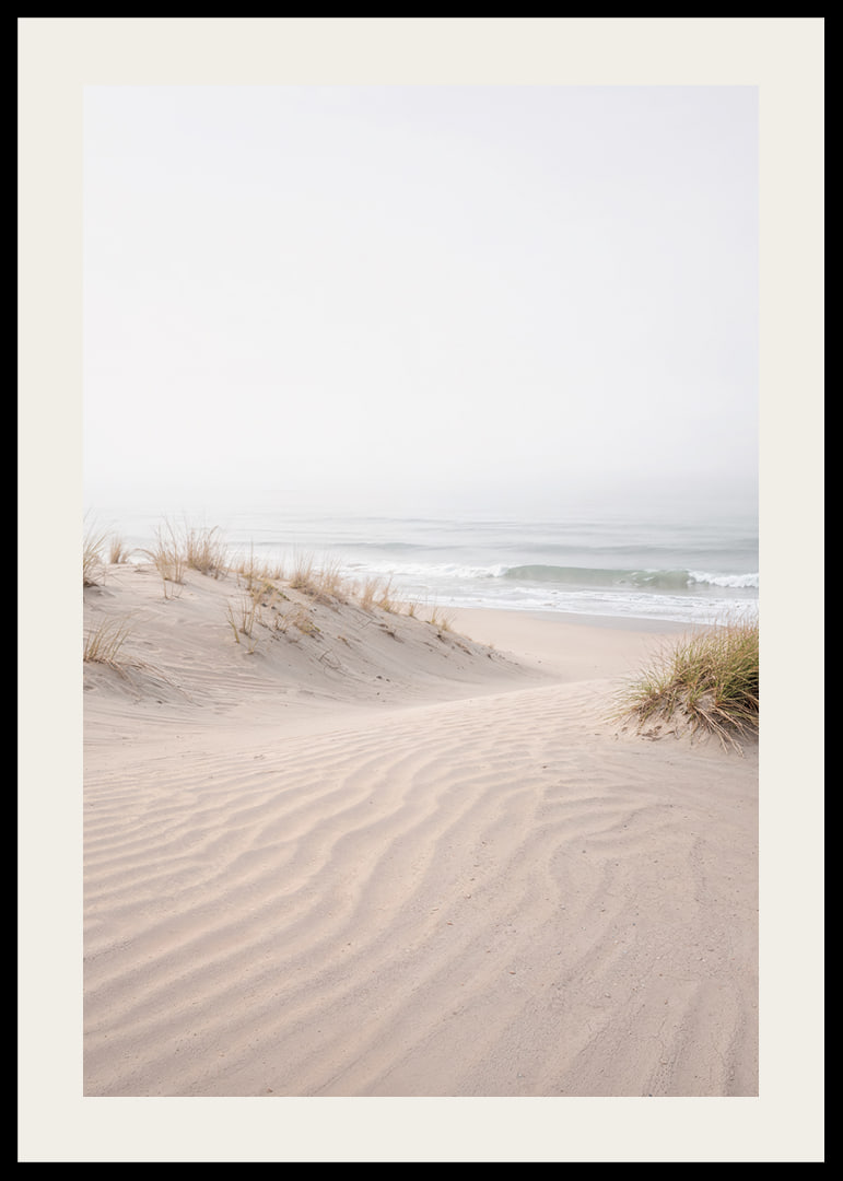 Soft sand dunes on a quiet beach create peace and harmony.-12