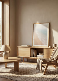 Gentle waves roll in towards the misty coast.-8