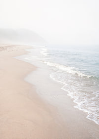 Soft morning mist sweeps over a quiet shoreline.-7